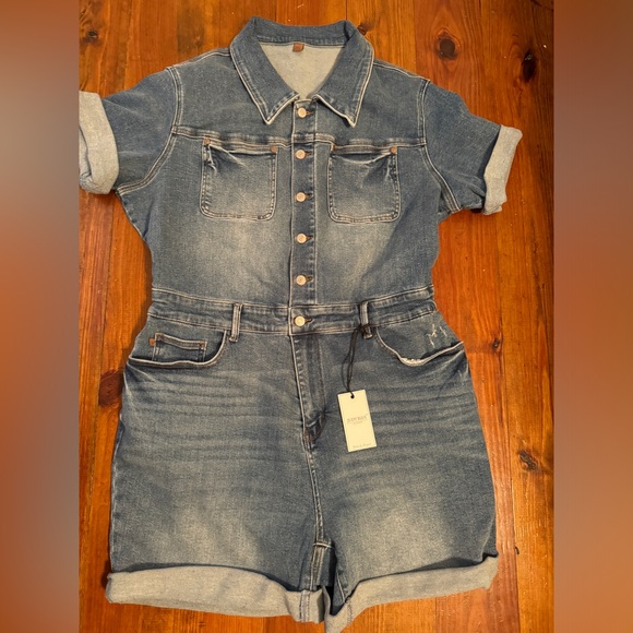 Judy Blue Denim Romper - Picture 3 of 3